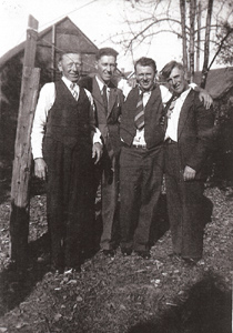 Joe Sporysz, Ross Burgard, Wallace Stock, Joe Dusseau 1938