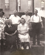 Ernie Markos (far right) at Torma's in NY
