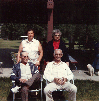 Steve, Joe & Helen Markos with Lola Stock 1981